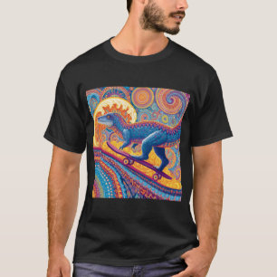 Ornate Psychedelic Dino Skater T-Shirt
