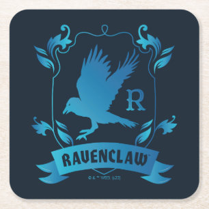 Ornate RAVENCLAW™ House Crest Square Paper Coaster