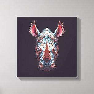 Ornate Rhono Portrait - Psychedelic Spirit Mask Canvas Print