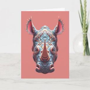 Ornate Rhono Portrait - Psychedelic Spirit Mask Card