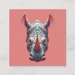 Ornate Rhono Portrait - Psychedelic Spirit Mask Enclosure Card