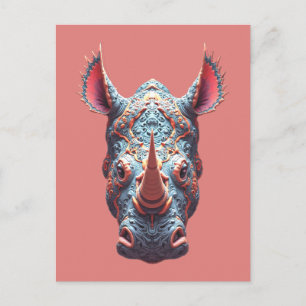 Ornate Rhono Portrait - Psychedelic Spirit Mask Postcard