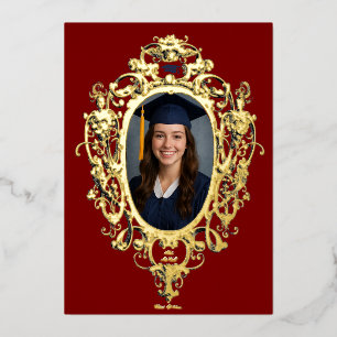 Ornate Rococo Cartouche Photo Template Foil