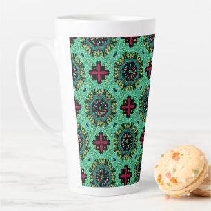 Ornate Scribbles Christmas Latte Mug