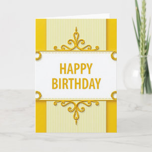 Ornate Scrolls Birthday Card