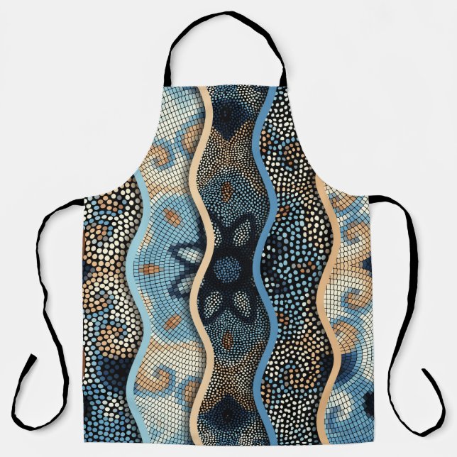Ornate seamless texture background. Relief waves o Apron (Front)