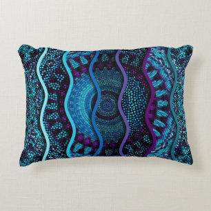 Ornate seamless texture background. Relief waves o Decorative Cushion