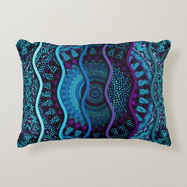 Ornate seamless texture background. Relief waves o Decorative Cushion (Front)