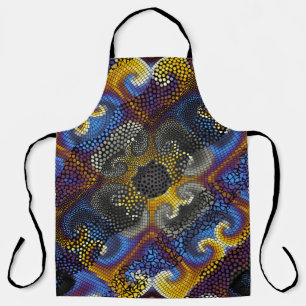 Ornate seamless texture background. Waves of ornam Apron