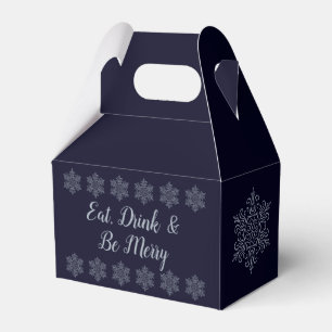 Ornate Silver Snowflake Favour Box