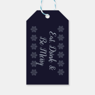 Ornate Silver Snowflake Gift Tags