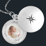 Ornate Silver Wreath Silver Plated Necklace<br><div class="desc">Hold your loved one close with a personalised photo locket.</div>