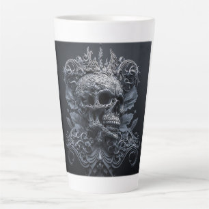 Ornate Skull Latte Mug