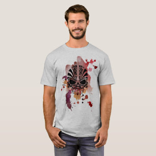 Ornate Skull ~ Watercolor Blood Splatters T-Shirt