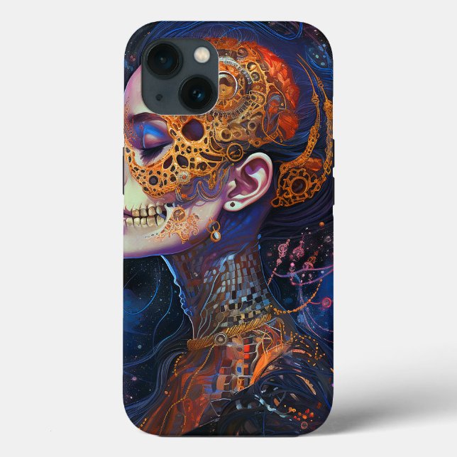 Ornate Skull Woman Surreal Art Case-Mate iPhone Case (Back)