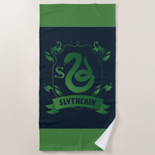 Ornate SLYTHERIN™ House Crest Beach Towel