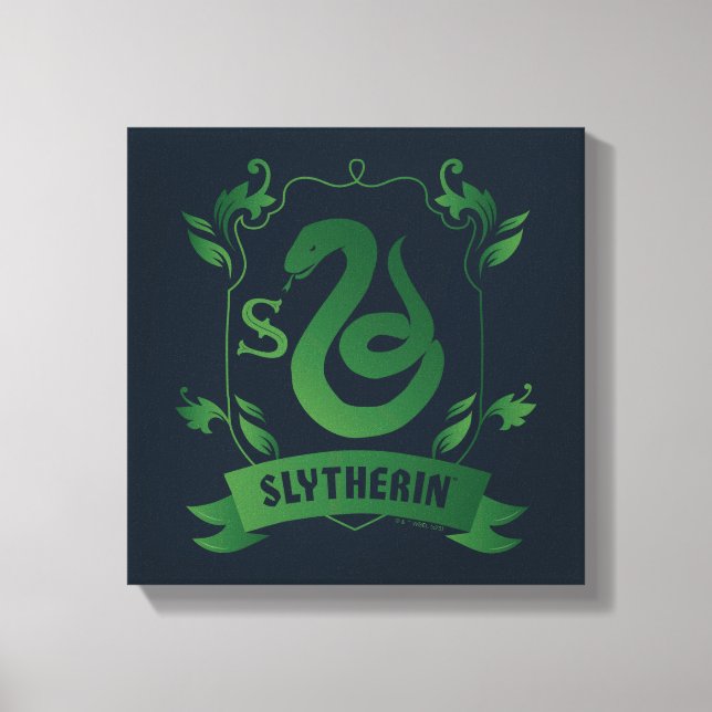 Ornate SLYTHERIN™ House Crest Canvas Print (Front)