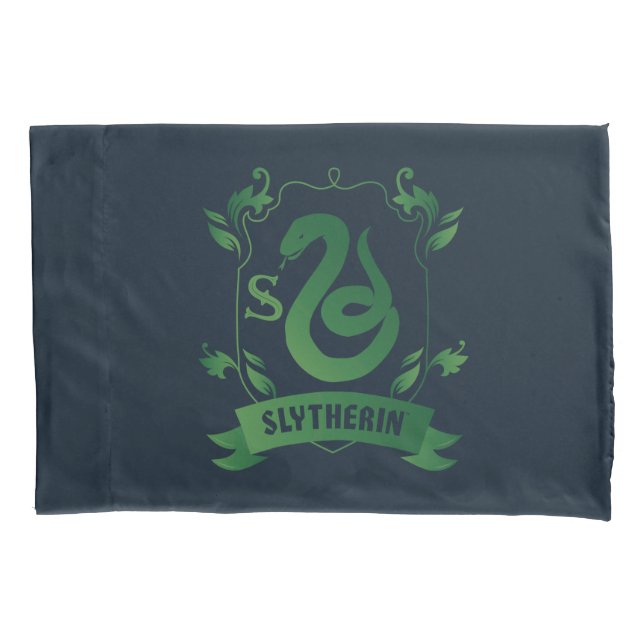 Ornate SLYTHERIN™ House Crest Pillowcase (Front)