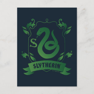 Ornate SLYTHERIN™ House Crest Postcard