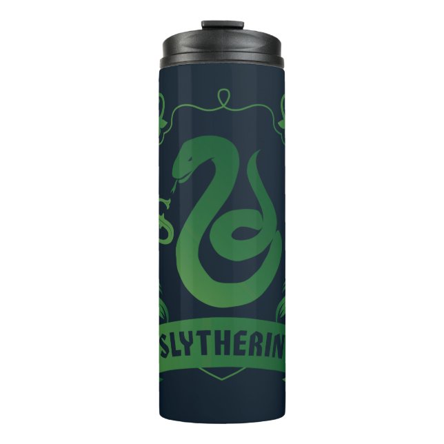Ornate SLYTHERIN™ House Crest Thermal Tumbler (Front)