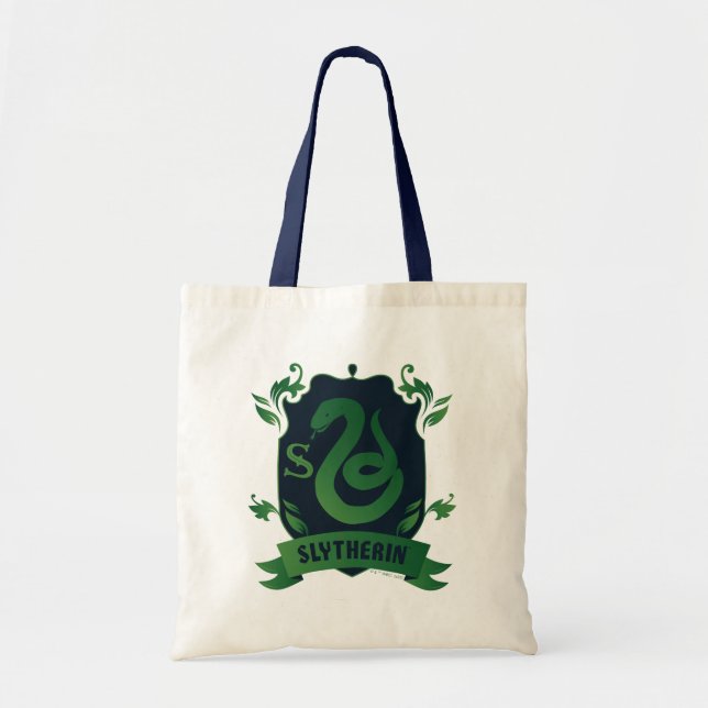 Ornate SLYTHERIN™ House Crest Tote Bag (Front)