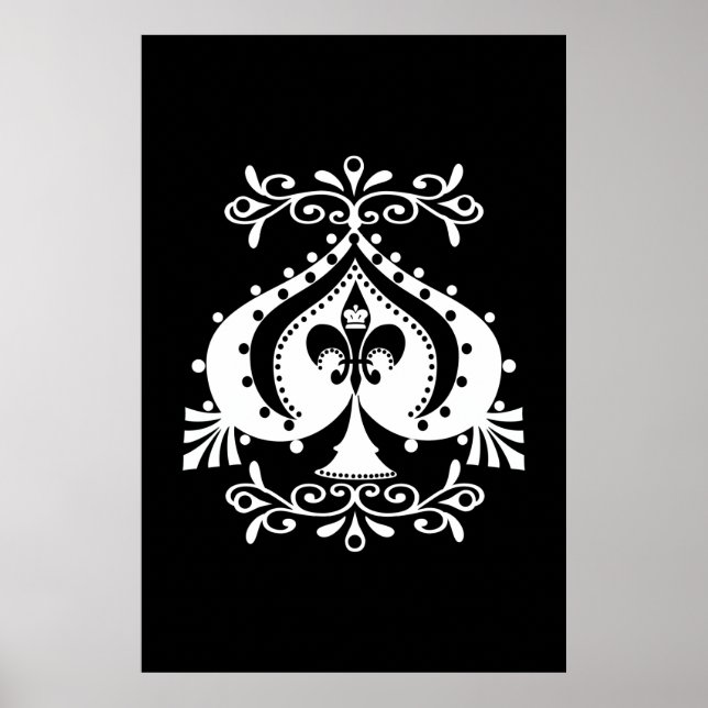 Ornate Spade Design Poster (Front)