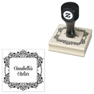 Ornate Square Wreath Customisable Product Stamp