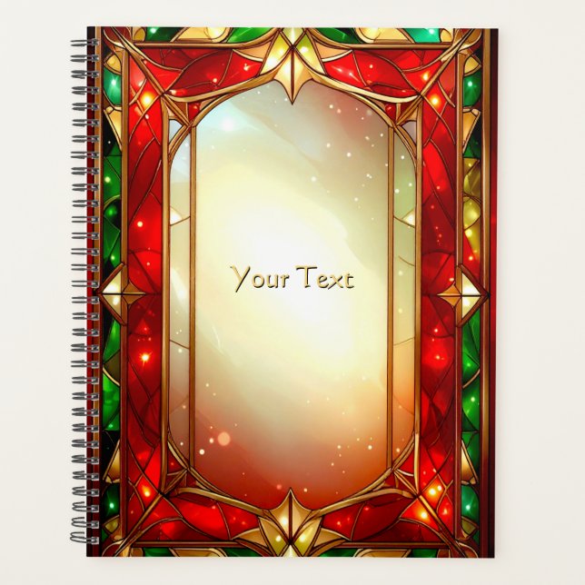 Ornate Stained Glass Frame Holiday Planner (Front)