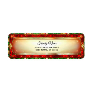Ornate Stained Glass Pattern Return Address