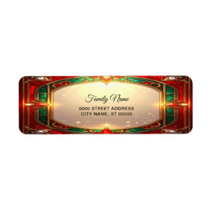 Ornate Stained Glass Pattern Return Address