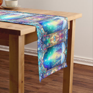 Ornate Stained Glass Pattern Table Runner