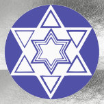 Ornate Star of David Classic Round Sticker<br><div class="desc">Star of David</div>