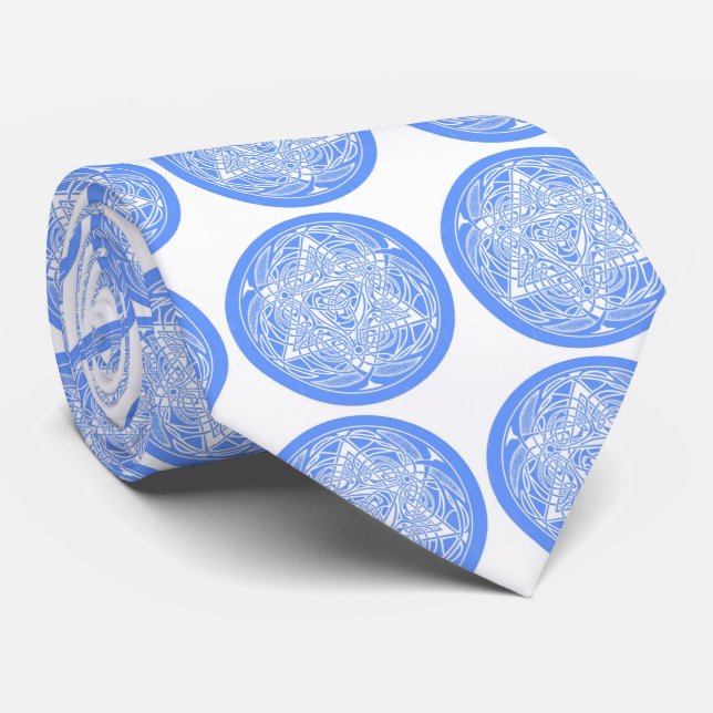 Ornate Star of David Tie (Rolled)