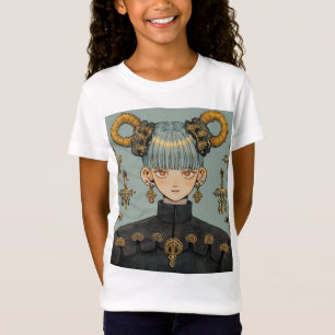 Ornate Steampunk Fantasy Anime Girl T-Shirt