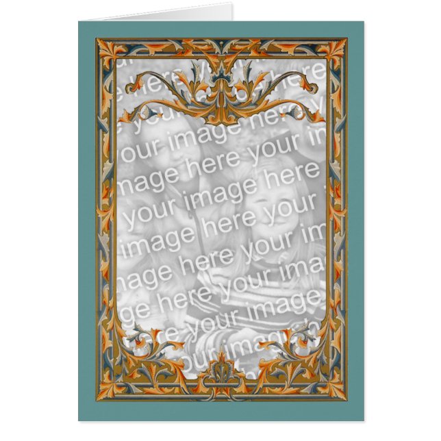 Ornate Swirl Design Photo Card (Front)