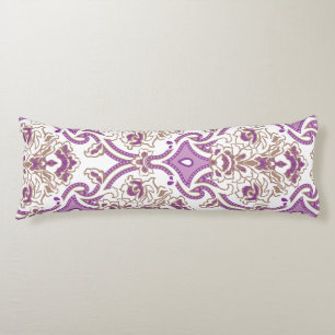 Ornate textile design featuring intricate floral p body cushion