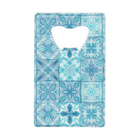 Ornate tiles in blue and white