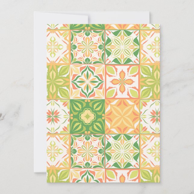 Ornate tiles in green and yellow (Front)