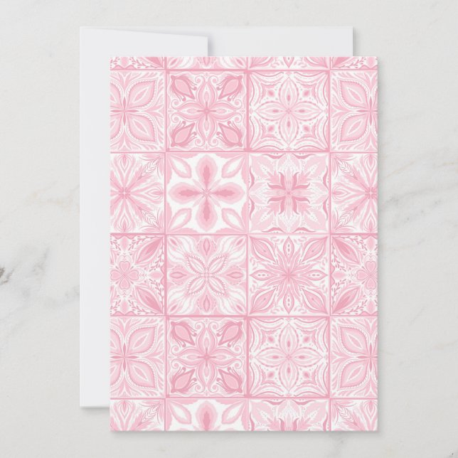 Ornate tiles in pink  (Front)