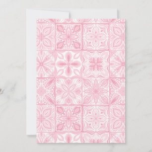 Ornate tiles in pink