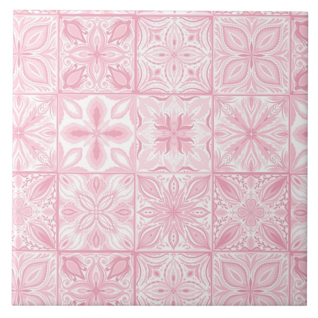 Ornate tiles in pink  (Front)