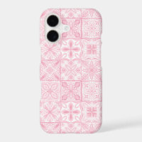 Ornate tiles in pink 