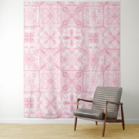Ornate tiles in pink 
