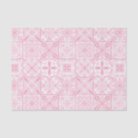 Ornate tiles in pink