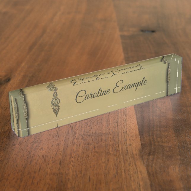 Ornate Treble Clef  Nameplate (Side)