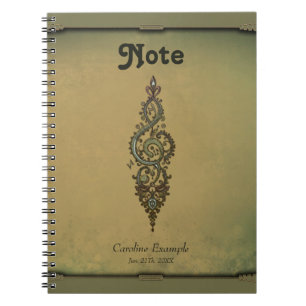 Ornate Treble Clef  Notebook