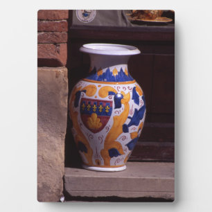 Ornate vase Gubbio Umbria Italy Poster Plaque