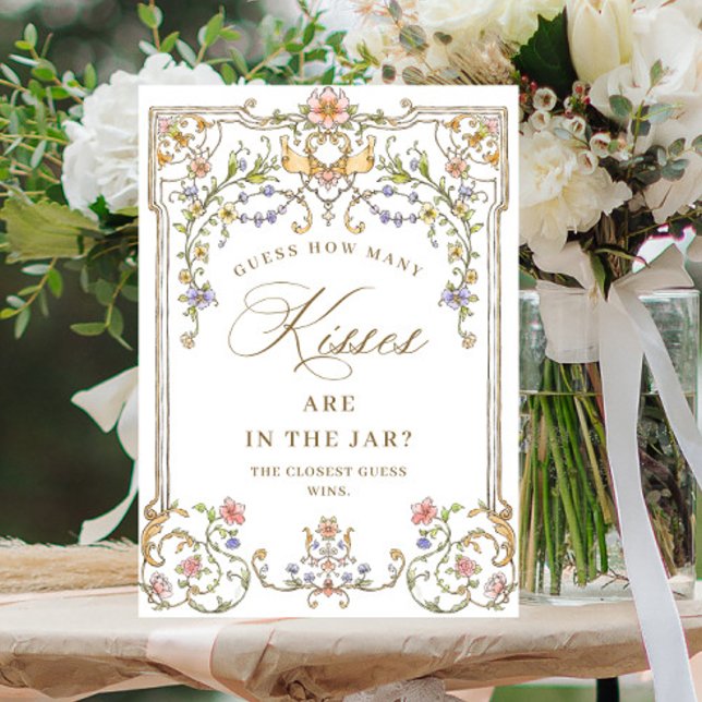 Ornate Victorian Grace Floral Bridal Shower Sign (Creator Uploaded)