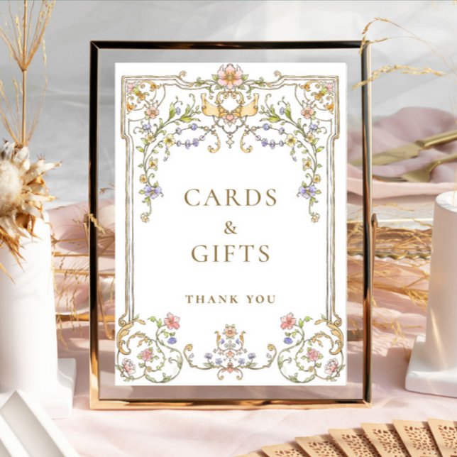 Ornate Victorian Grace Floral Cards and Gifts Sign (Creator Uploaded)