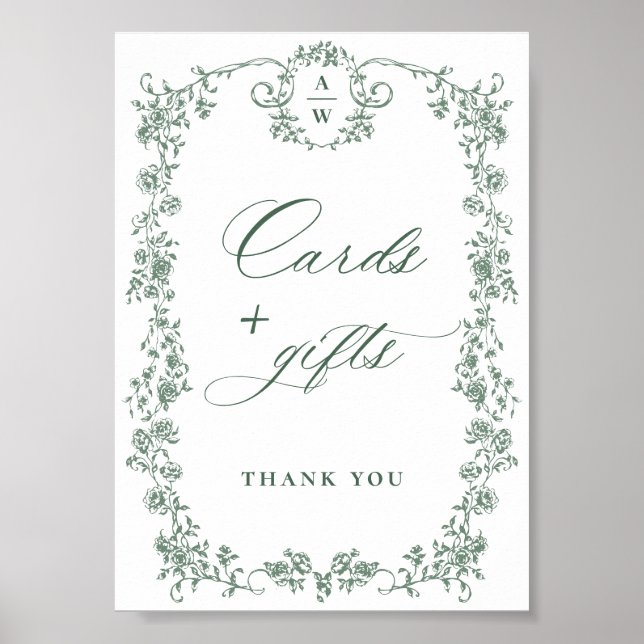  Ornate Victorian Grace Flower Cards and Gifts Poster (Front)